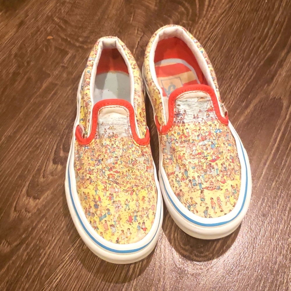 Vans X Where's Waldo? Slip-On Kid's Sneakers